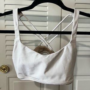 Lululemon white sports bra - used